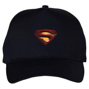 Men’s Superman Superhero Logo Baseball Cap Hat - Black